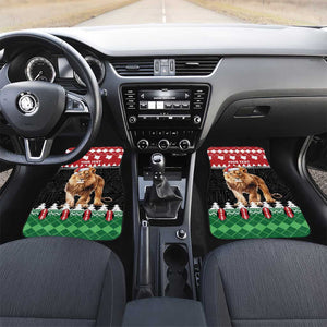 Personalized Kenya Christmas Car Mats Lion Santa - Heri Ya Krismasi!