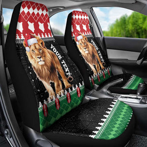 Personalized Kenya Christmas Car Seat Cover Lion Santa - Heri Ya Krismasi!