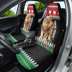 Personalized Kenya Christmas Car Seat Cover Lion Santa - Heri Ya Krismasi!