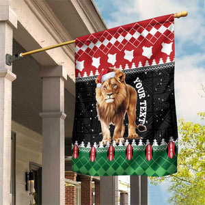 Personalized Kenya Christmas Garden Flag Lion Santa - Heri Ya Krismasi!