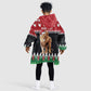 Personalized Kenya Christmas Kid Wearable Blanket Hoodie Lion Santa - Heri Ya Krismasi!
