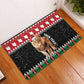Personalized Kenya Christmas Rubber Doormat Lion Santa - Heri Ya Krismasi!