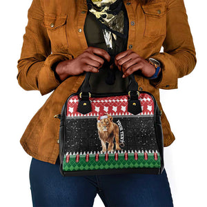 Personalized Kenya Christmas Shoulder Handbag Lion Santa - Heri Ya Krismasi!