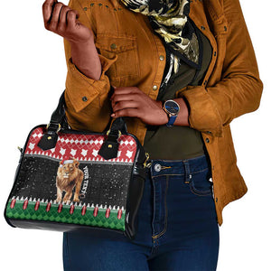 Personalized Kenya Christmas Shoulder Handbag Lion Santa - Heri Ya Krismasi!