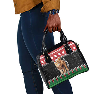 Personalized Kenya Christmas Shoulder Handbag Lion Santa - Heri Ya Krismasi!