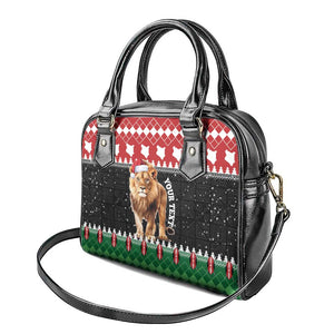 Personalized Kenya Christmas Shoulder Handbag Lion Santa - Heri Ya Krismasi!