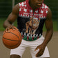 Personalized Kenya Christmas Sleeveless Zip Hoodie Lion Santa - Heri Ya Krismasi! - African Pride