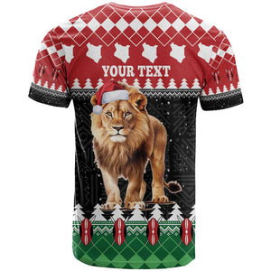 Personalized Kenya Christmas T shirt Lion Santa - Heri Ya Krismasi!