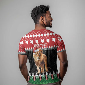 Personalized Kenya Christmas T shirt Lion Santa - Heri Ya Krismasi!