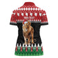 Personalized Kenya Christmas Women Polo Shirt Lion Santa - Heri Ya Krismasi!