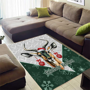 South Africa Springboks Christmas Area Rug Bokke Santa - Geseende Kersfees