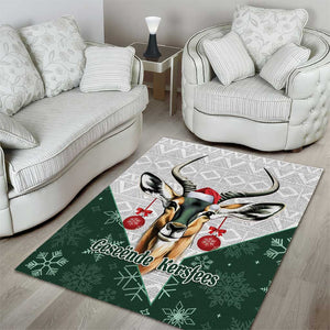 South Africa Springboks Christmas Area Rug Bokke Santa - Geseende Kersfees