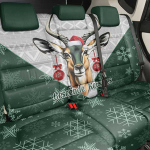 South Africa Springboks Christmas Back Car Seat Cover Bokke Santa - Geseende Kersfees