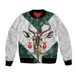 South Africa Springboks Christmas Bomber Jacket Bokke Santa - Geseende Kersfees