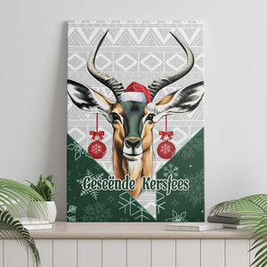 South Africa Springboks Christmas Canvas Wall Art Bokke Santa - Geseende Kersfees