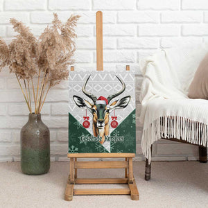 South Africa Springboks Christmas Canvas Wall Art Bokke Santa - Geseende Kersfees