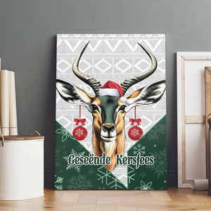 South Africa Springboks Christmas Canvas Wall Art Bokke Santa - Geseende Kersfees