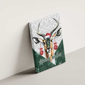 South Africa Springboks Christmas Canvas Wall Art Bokke Santa - Geseende Kersfees