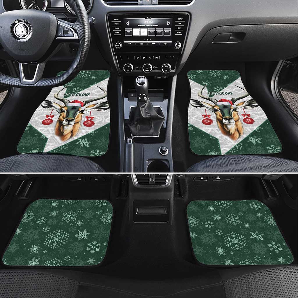 South Africa Springboks Christmas Car Mats Bokke Santa - Geseende Kersfees