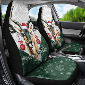 South Africa Springboks Christmas Car Seat Cover Bokke Santa - Geseende Kersfees