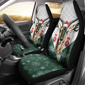 South Africa Springboks Christmas Car Seat Cover Bokke Santa - Geseende Kersfees