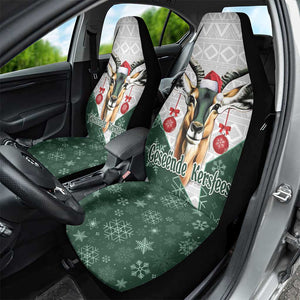 South Africa Springboks Christmas Car Seat Cover Bokke Santa - Geseende Kersfees