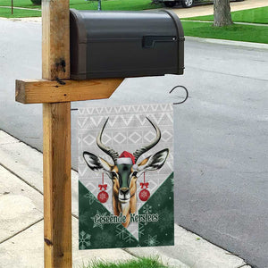 South Africa Springboks Christmas Garden Flag Bokke Santa - Geseende Kersfees