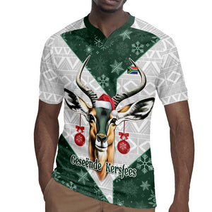 South Africa Springboks Christmas Rugby Jersey Bokke Santa - Geseende Kersfees