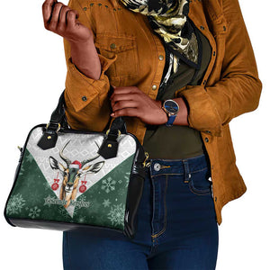 South Africa Springboks Christmas Shoulder Handbag Bokke Santa - Geseende Kersfees