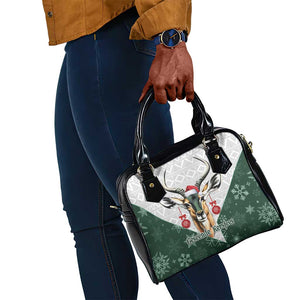 South Africa Springboks Christmas Shoulder Handbag Bokke Santa - Geseende Kersfees