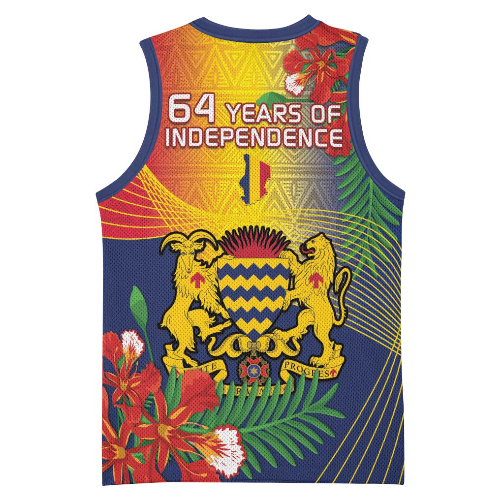 Chad Independence Day Basketball Jersey Happy 64 Years Of Independence LT14