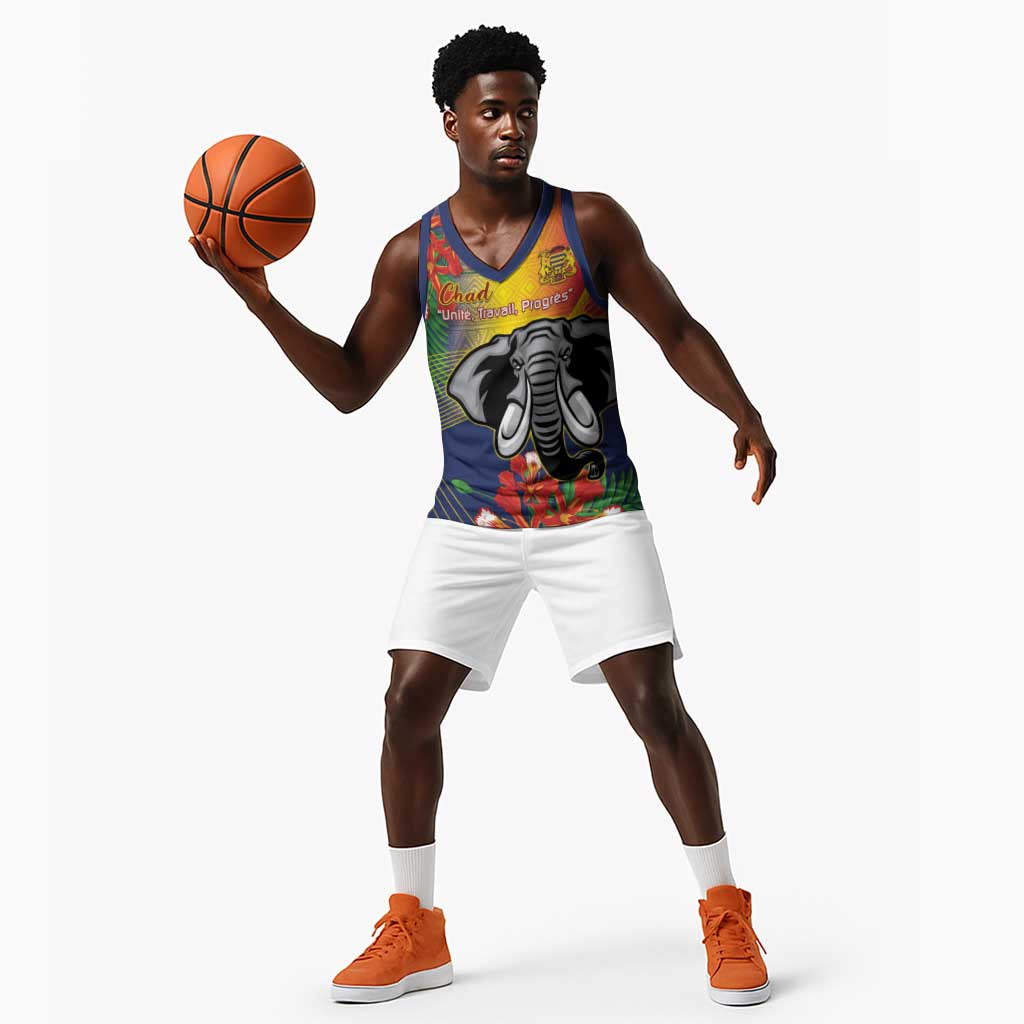 Chad Independence Day Basketball Jersey Happy 64 Years Of Independence LT14