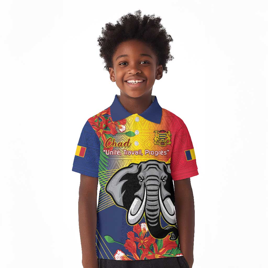 Chad Independence Day Kid Polo Shirt Happy 64 Years Of Independence