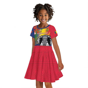 Chad Independence Day Kid Short Sleeve Dress Happy 64 Years Of Independence