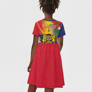 Chad Independence Day Kid Short Sleeve Dress Happy 64 Years Of Independence