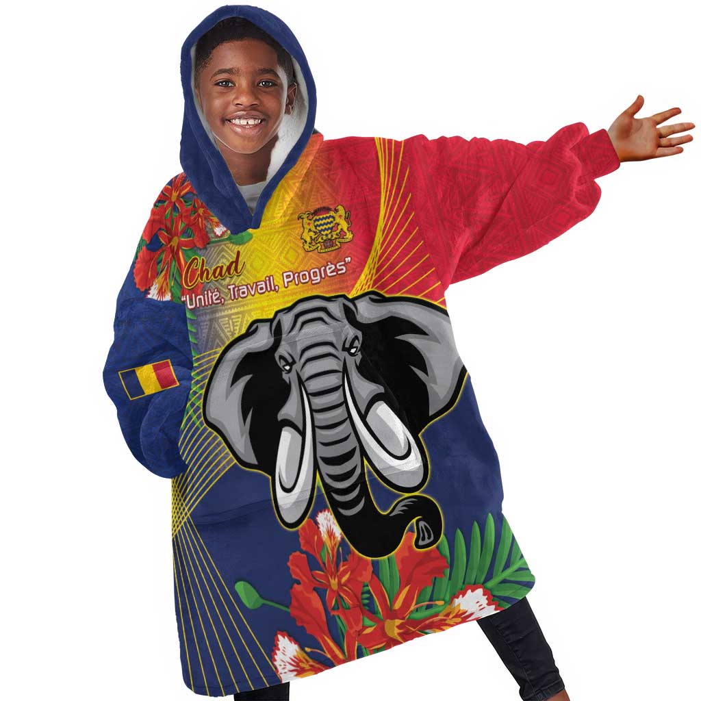 Chad Independence Day KId Wearable Blanket Hoodie Happy 64 Years Of Independence