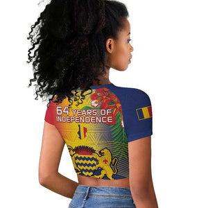 Chad Independence Day Raglan Cropped T shirt Happy 64 Years Of Independence