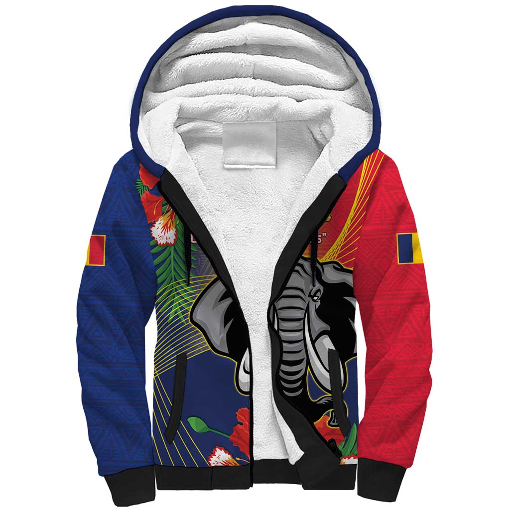 Chad Independence Day Sherpa Hoodie Happy 64 Years Of Independence