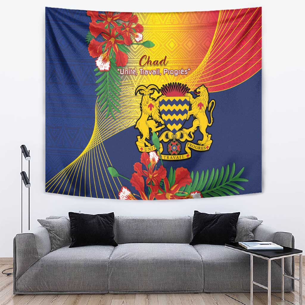 Chad Independence Day Tapestry Happy 64 Years Of Independence