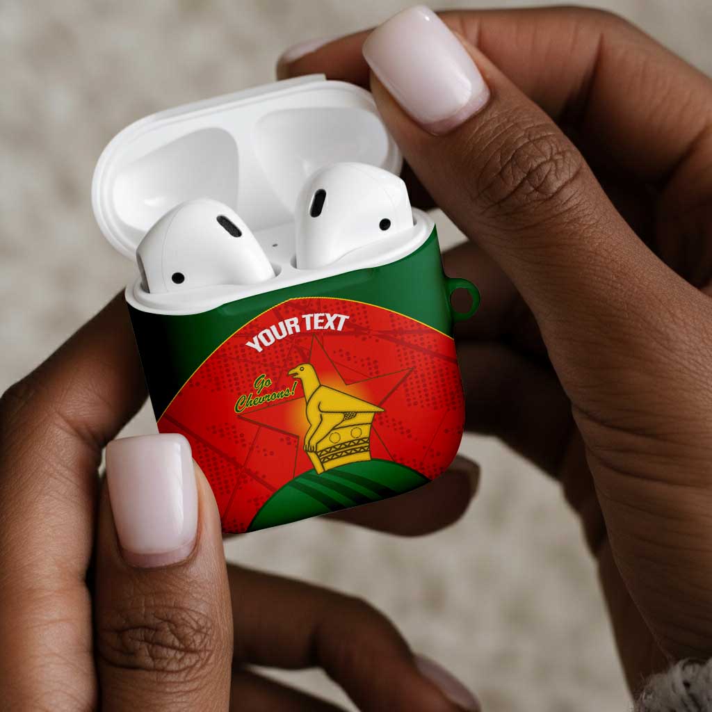 Custom Zimbabwe Cricket AirPods Case Go Chevrons 2003 Color Version