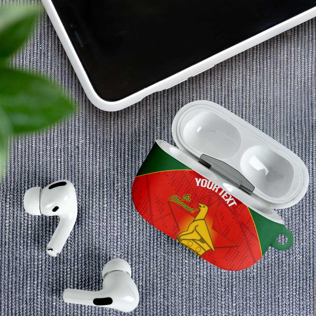 Custom Zimbabwe Cricket AirPods Case Go Chevrons 2003 Color Version