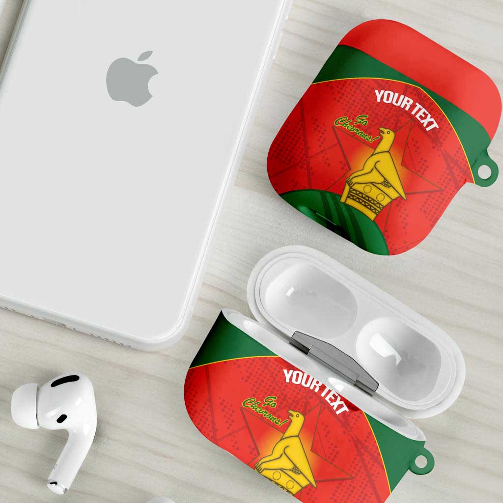 Custom Zimbabwe Cricket AirPods Case Go Chevrons 2003 Color Version