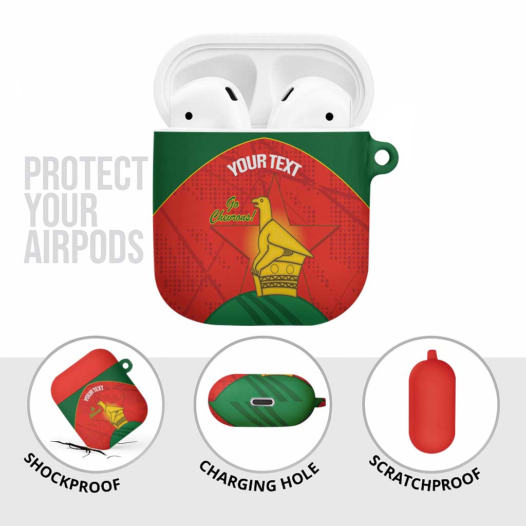 Custom Zimbabwe Cricket AirPods Case Go Chevrons 2003 Color Version