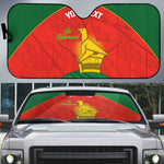 Custom Zimbabwe Cricket Auto Sun Shade Go Chevrons 2003 Color Version