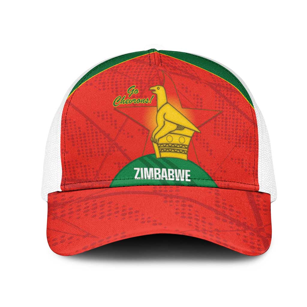 Zimbabwe Cricket Baseball Net Cap Go Chevrons 2003 Color Version - African Pride