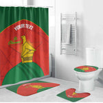 Custom Zimbabwe Cricket Bathroom Set Go Chevrons 2003 Color Version