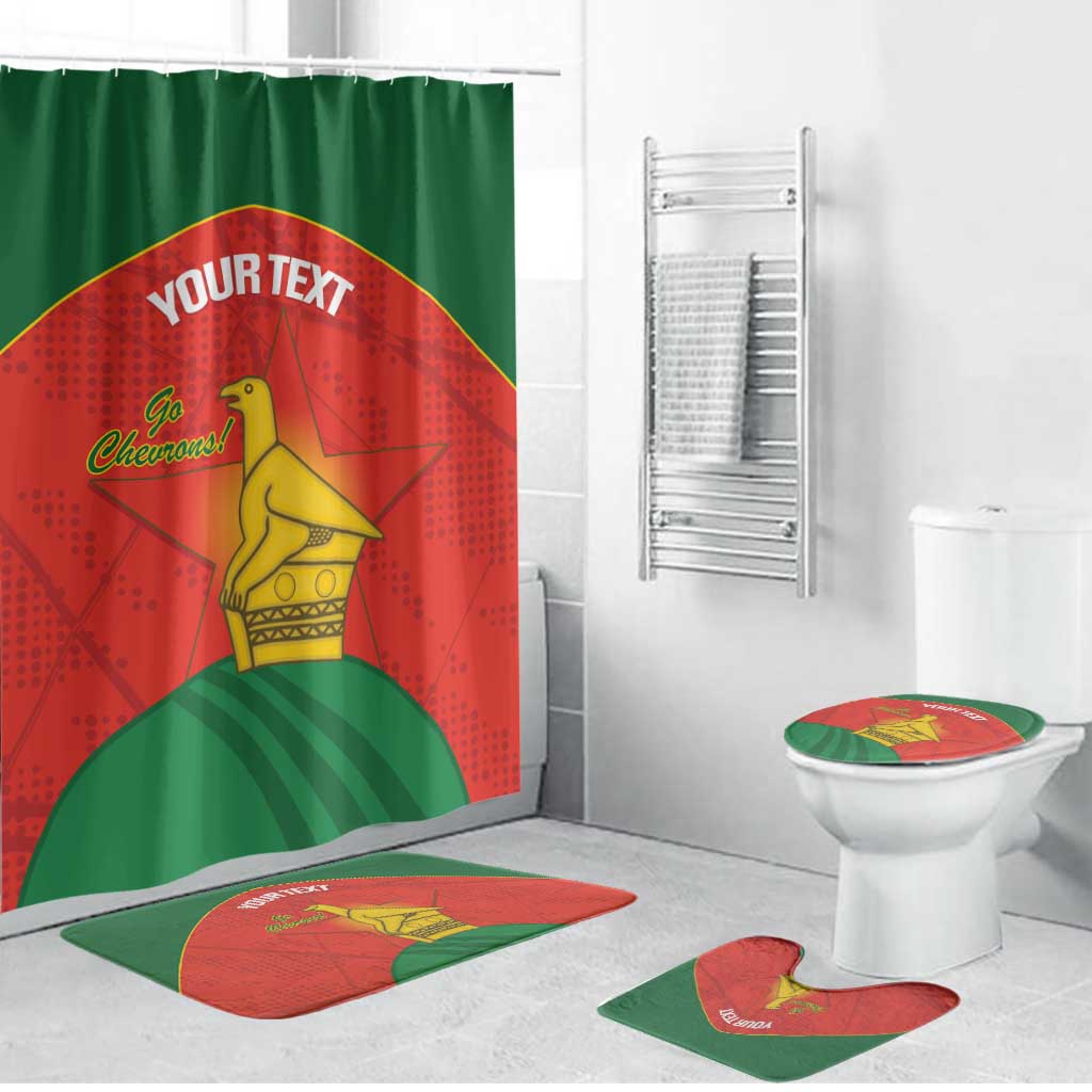Custom Zimbabwe Cricket Bathroom Set Go Chevrons 2003 Color Version