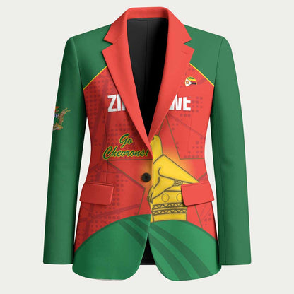 Custom Zimbabwe Cricket Blazer Go Chevrons 2003 Color Version