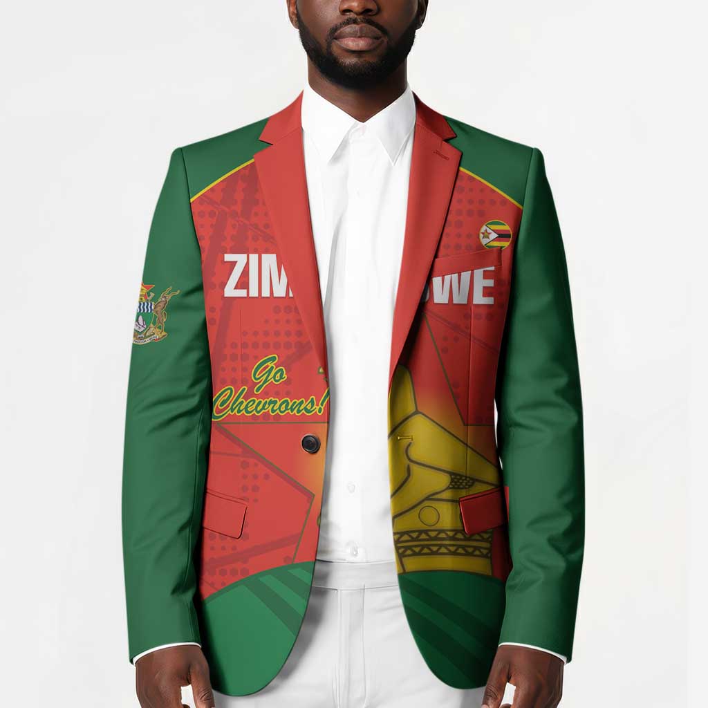 Custom Zimbabwe Cricket Blazer Go Chevrons 2003 Color Version