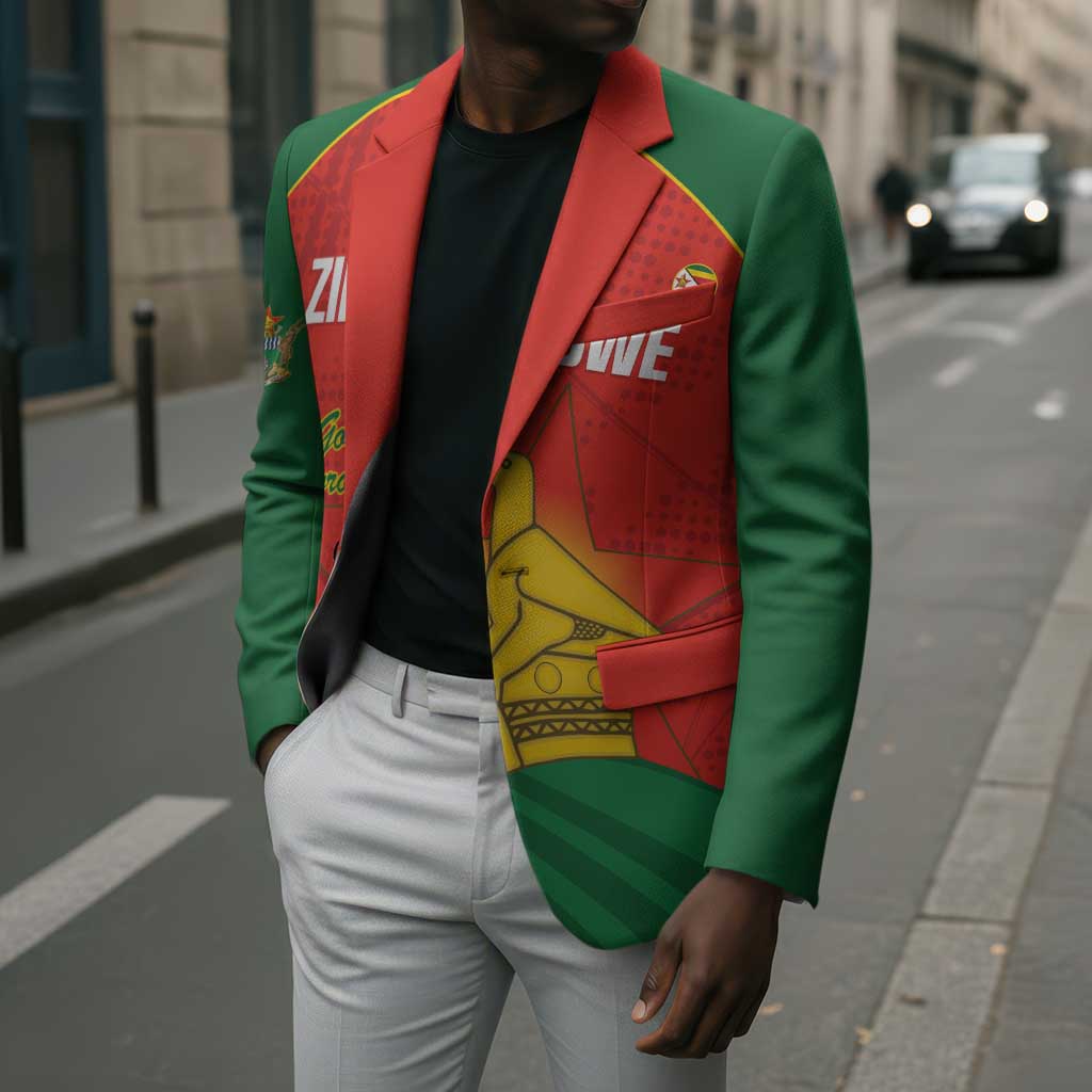 Custom Zimbabwe Cricket Blazer Go Chevrons 2003 Color Version